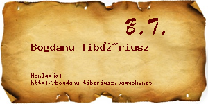 Bogdanu Tibériusz névjegykártya
